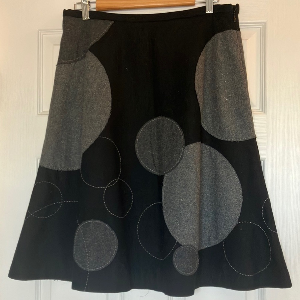 Fun, classic Boden wool blend midi circle skirt (Size 12)